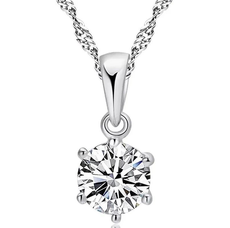 Bridesmaid Jewelry Set for Wedding 925 sterling silver chains Necklace Earring For Women Gemstone Rings Party Jewelry Sets