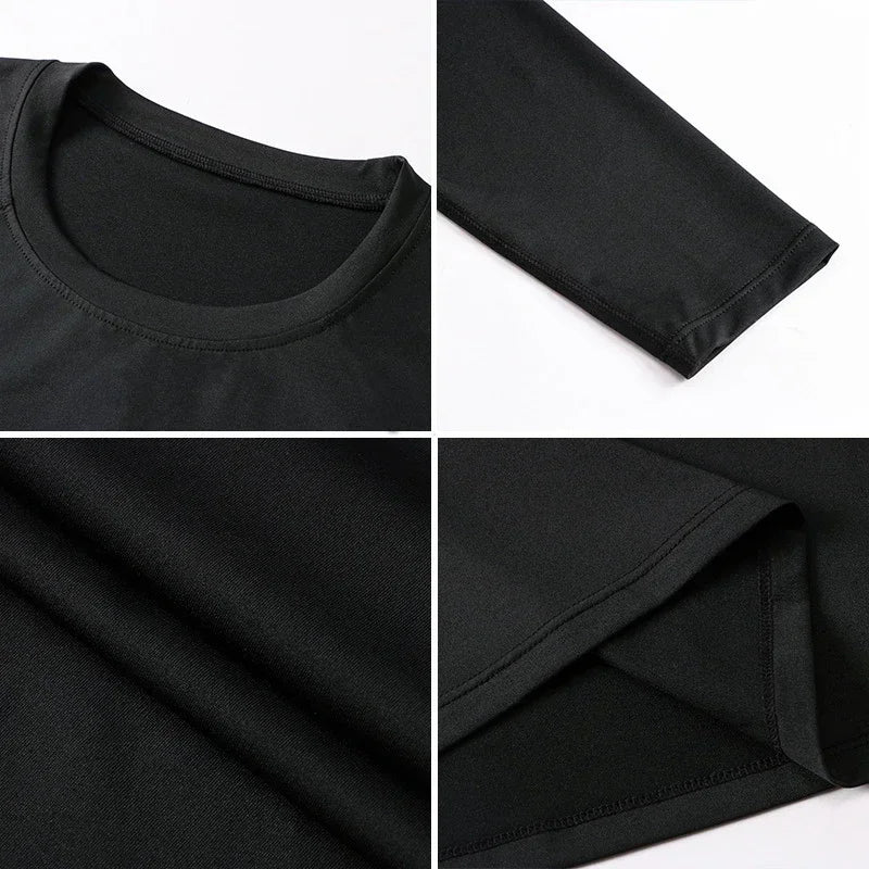 GYM WARRIORS Sports Shirts Training Exercise T-shirts Men Spring Long Sleeve Sportswear Compression Elastic Quick Dry T Shirts