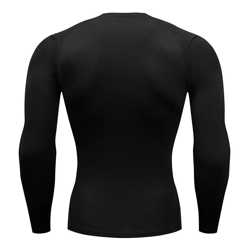 GYM WARRIORS Sports Shirts Training Exercise T-shirts Men Spring Long Sleeve Sportswear Compression Elastic Quick Dry T Shirts