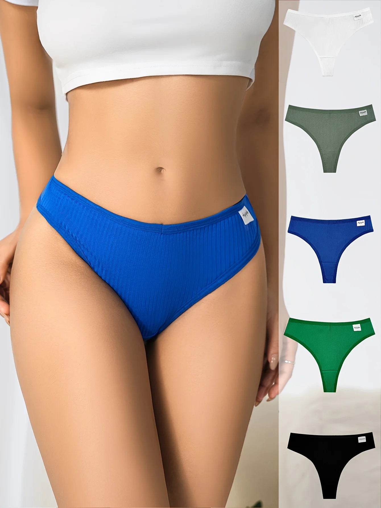 5 pieces of simple and sporty school-style t-shaped underwear for girls, pure cotton girls' underwear and underpants