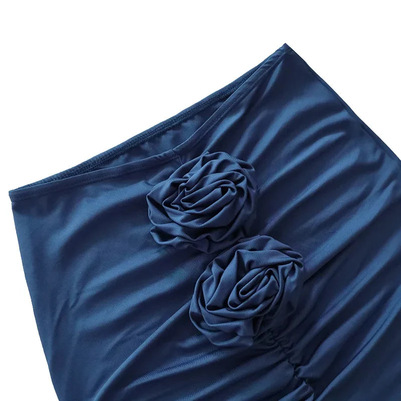 New Summer Fashion Women Skirt Streetwear Solid Skirts Appliques Sexy Split Slim Elegant Female Party Straight High Waist Skirts