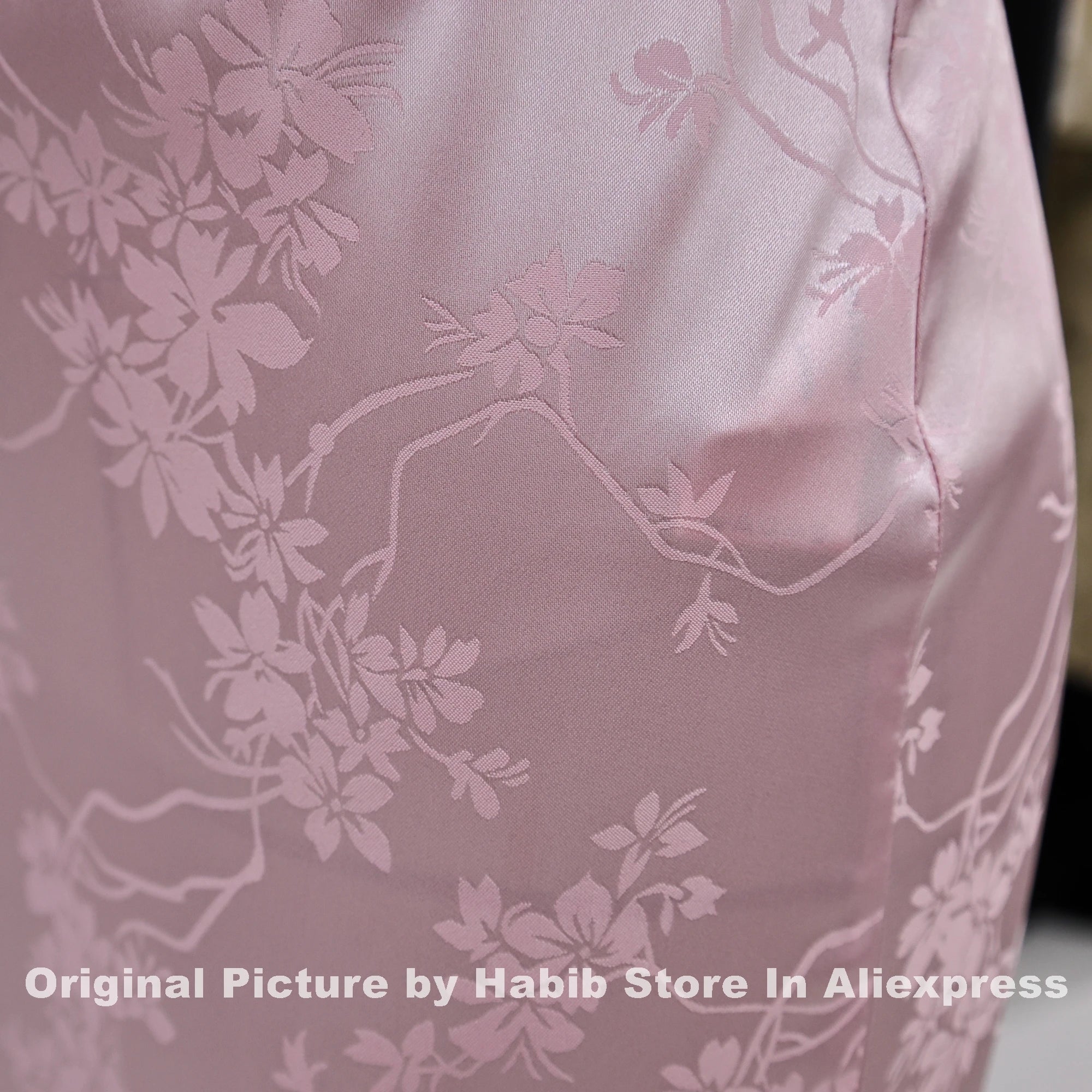 Pink Satin Skirts For Woman Elegant Slim Floral PRINT Skort Streetwear Casual Simple Straight Pencil Midi Skirt Female Like Silk