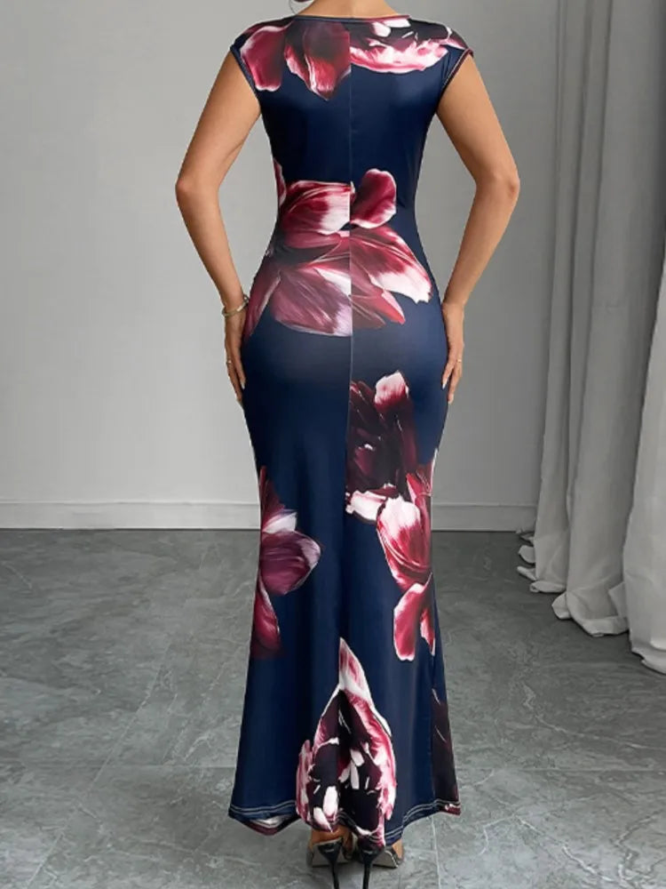 Elegant Sexy Slim Dress For Women Fashion Sleeveless O Neck High Waist Package Hip Dresses Lady Holiday Vestidos Womens Clothing