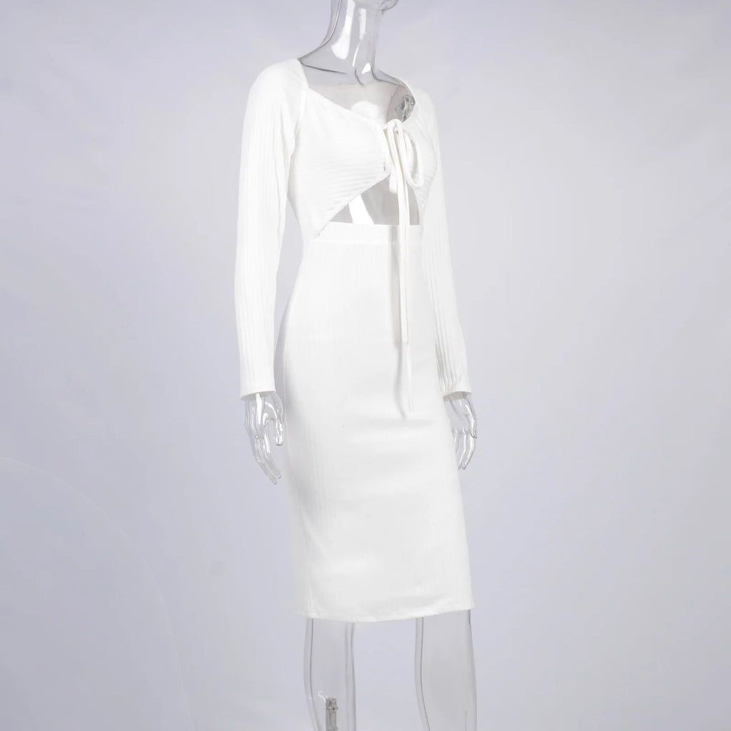 Women's Sexy Dress Tight Fitting Long Sleeved Elegant Party Women's Clothing 2025 Summer Fashion Slim Fit Nightclub Clothing